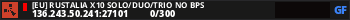[EU] Rustalia x10 Solo/Duo/Trio No BPs