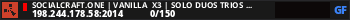 socialcraft.one | Vanilla x3 | SOLO DUOS TRIOS | Full Wipe Wee