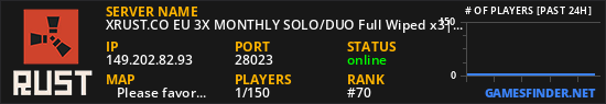 XRUST.CO EU 3X MONTHLY SOLO/DUO Full Wiped x3|Shop|Kits|Skins|T