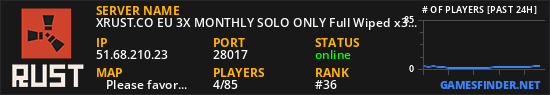 XRUST.CO EU 3X MONTHLY SOLO ONLY Full Wiped x3|Shop|Kits|Skins|