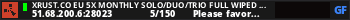 XRUST.CO EU 5X MONTHLY SOLO/DUO/TRIO Full Wiped x5|Shop|Kits|Sk