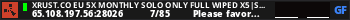 XRUST.CO EU 5X MONTHLY SOLO ONLY Full Wiped x5|Shop|Kits|Skins|