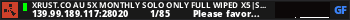 XRUST.CO AU 5X MONTHLY SOLO ONLY Full Wiped x5|Shop|Kits|Skins|