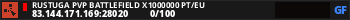 RusTuga PvP Battlefield x1000000 PT/EU