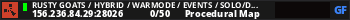 Rusty Goats / Hybrid / WarMode / Events / Solo/Duo/Trio