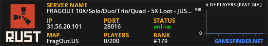 FRAGOUT 10X/Solo/Duo/Trio/Quad - 5X Loot - JUST WIPED