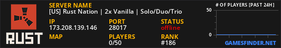 [US] Rust Nation | 2x Vanilla | Solo/Duo/Trio