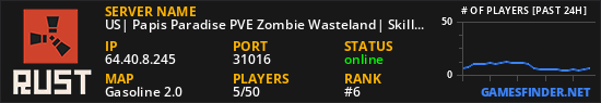 US| Papis Paradise PVE Zombie Wasteland| Skill Tree| Raid Bases