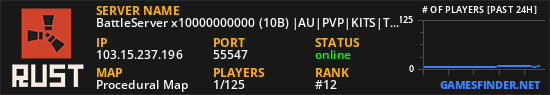 BattleServer x10000000000 (10B) |AU|PVP|KITS|TELEPORTS|MYMINI|