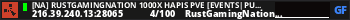 [NA] RustGamingNation 1000x HAPIS PvE [Events|Purge|Zombies|Ski