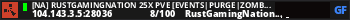 [NA] RustGamingNation 25x PvE [Events|Purge|Zombies|SkillTree]