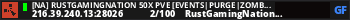 [NA] RustGamingNation 50x PvE [Events|Purge|Zombies]